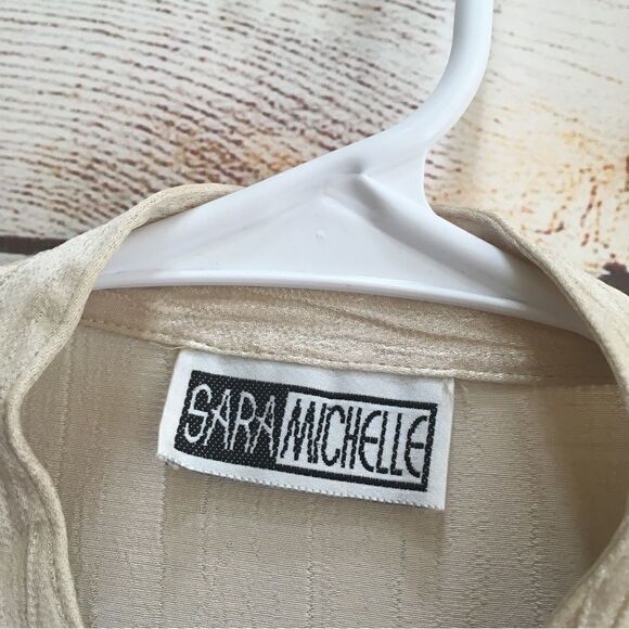 VINTAGE SARA MICHELLE TEXTURED SATINY LOUNGE SET - Picture 11 of 12